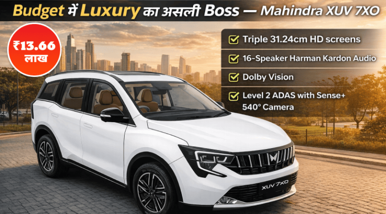 मात्र ₹13.66 लाख के Budget में Mahindra की सबसे luxury SUV! Mahindra XUV 7XO लाई high-tech cabin और दमदार road presence