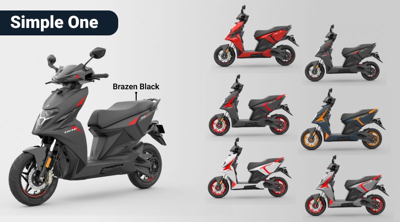 EV scooters में असली बॉस! Simple One Gen 2 – 265km रेंज, और 400km माइलेज वाला Ultra बनेगा गेम-चेंजर 3 Simple One Scooters color variants