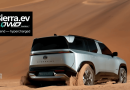 2026 Tata Sierra EV facelift front teaser showing illuminated LED DRLs and modern SUV design before official reveal