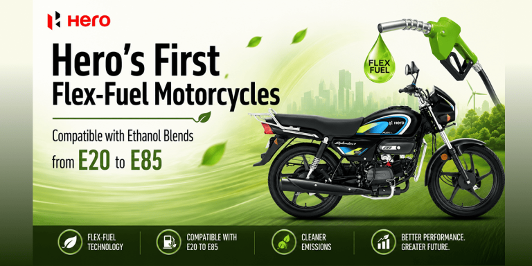 Hero Splendor+ Flex Fuel और HF Deluxe Flex Fuel लॉन्च, E85 फ्यूल सपोर्ट के साथ कीमत ₹72,792 से शुरू