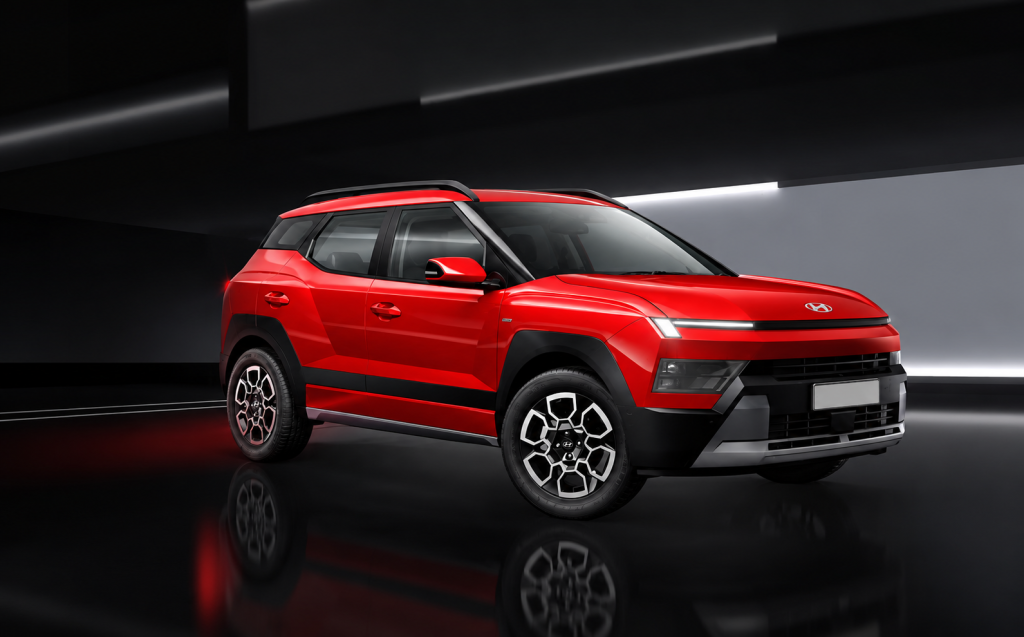 hyundai-bayon-suv Hyundai Bayon SUV का रेड एक्सटीरियर डिजाइन और LED हेडलाइट्स